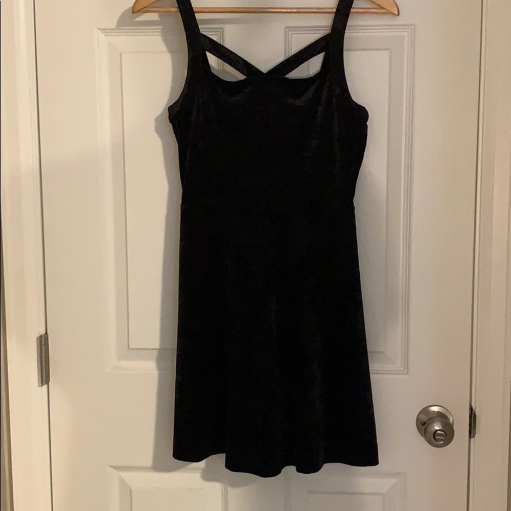 Velvet Black Mini Dress